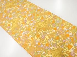 リサイクル　唐織秋草模様織出し袋帯